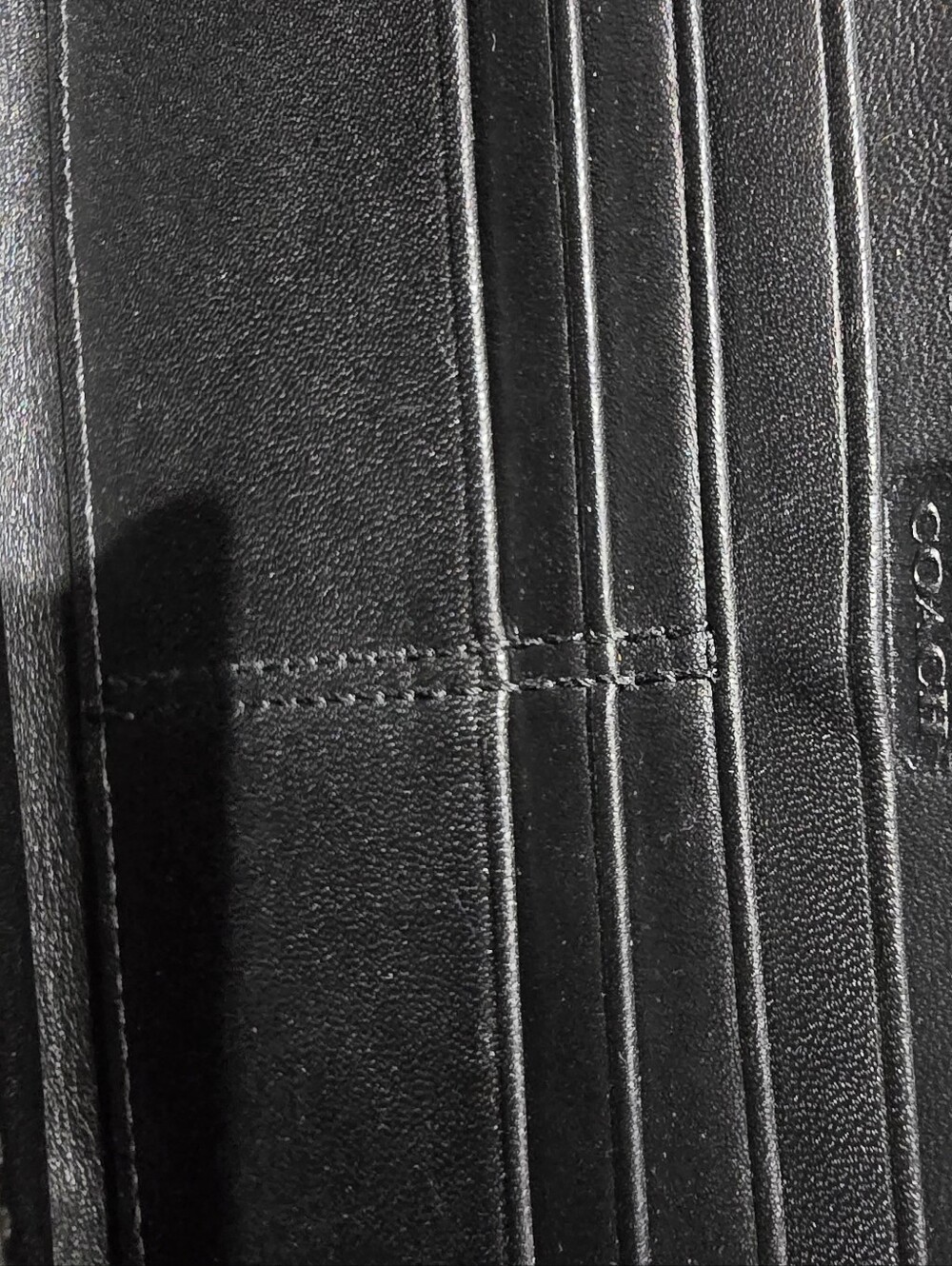 Coach Vintage Signature Chelsea Heritage Large Zip Wallet Wristlet Black & White - Picture 9 of 9